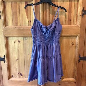 Women’s Purple Maxi Sundress with Smocked Waist
